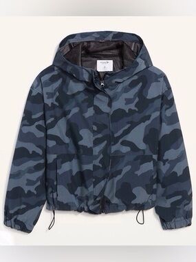 Water-resistant Cropped Camo Jacket